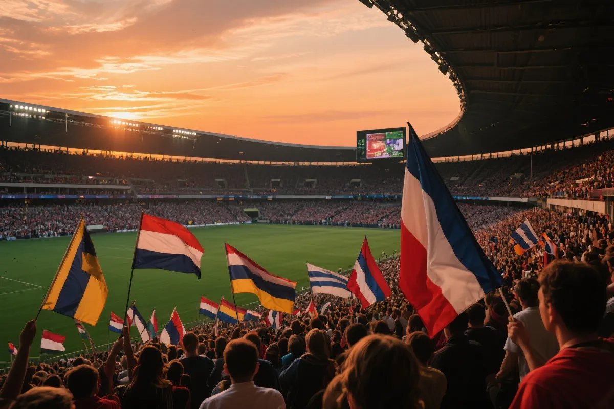 绿茵场与球迷看台