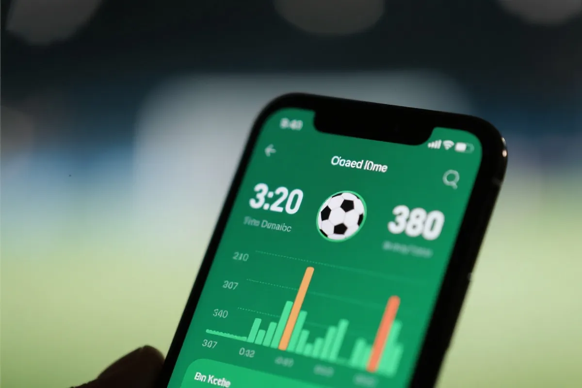 智能手机显示实时赛事比分界面